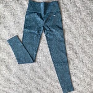 Gymshark Textured Blue Leggings